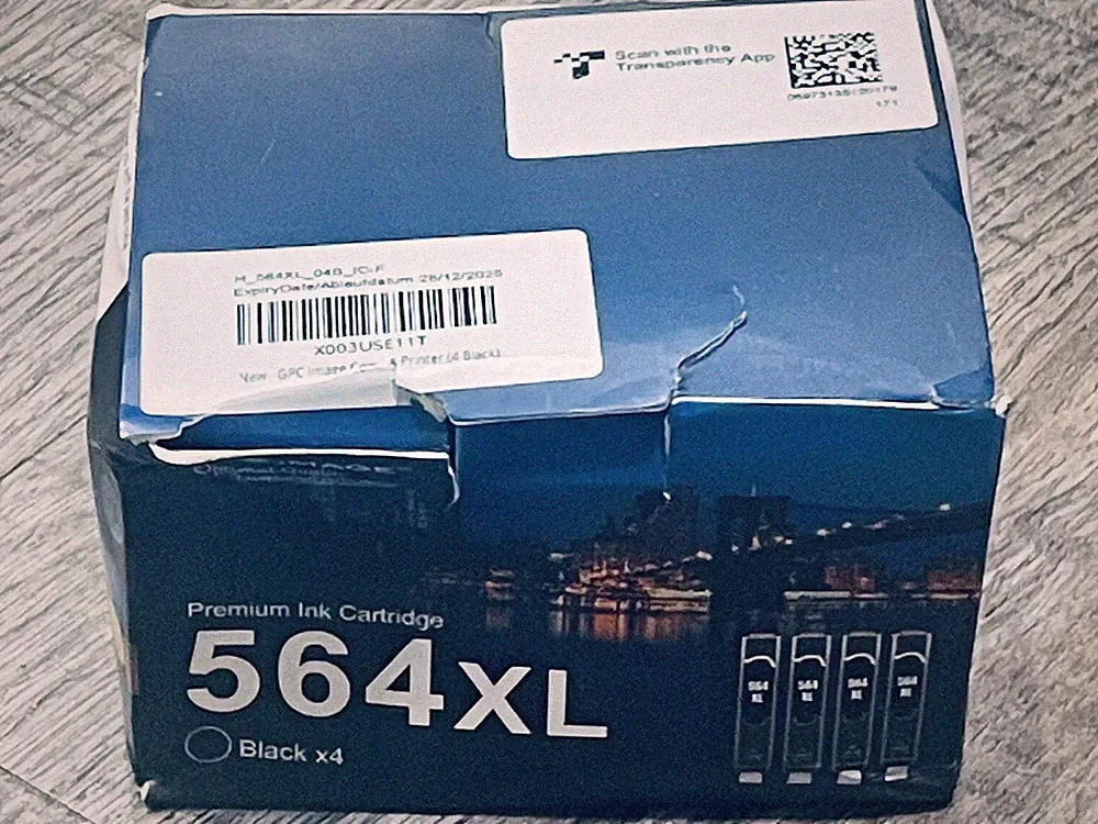 4 Pack Black GPC Image Compatible Ink Cartridge Replacement HP 564XL Exp 12/25