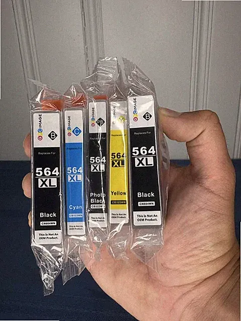 5PK G&G H-564XL Ink for HP 564 XL Black Cyan Yellow Photo Black