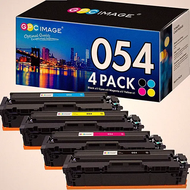 GPC Image 4 Pack 054 Toner Cartridge Compatible for Canon Printers