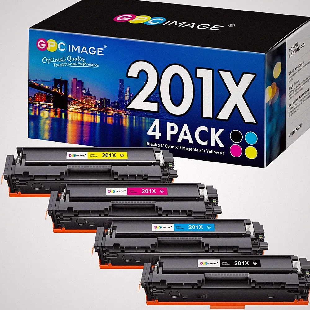 GPC Image 4 Pack Compatible Toner Cartridge for HP 201X M277DW Printer
