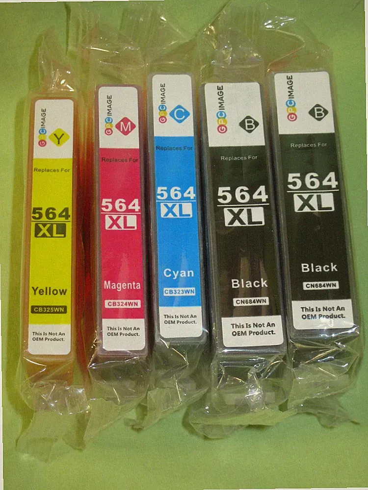 GPC Image 564XL Replacement Ink 5 CARTRIDGE Black Yellow Magenta Cyan HP Printer