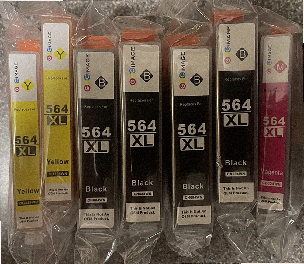 GPC Image Ink Cartridge Replacement For HP 564XL-7 Pack