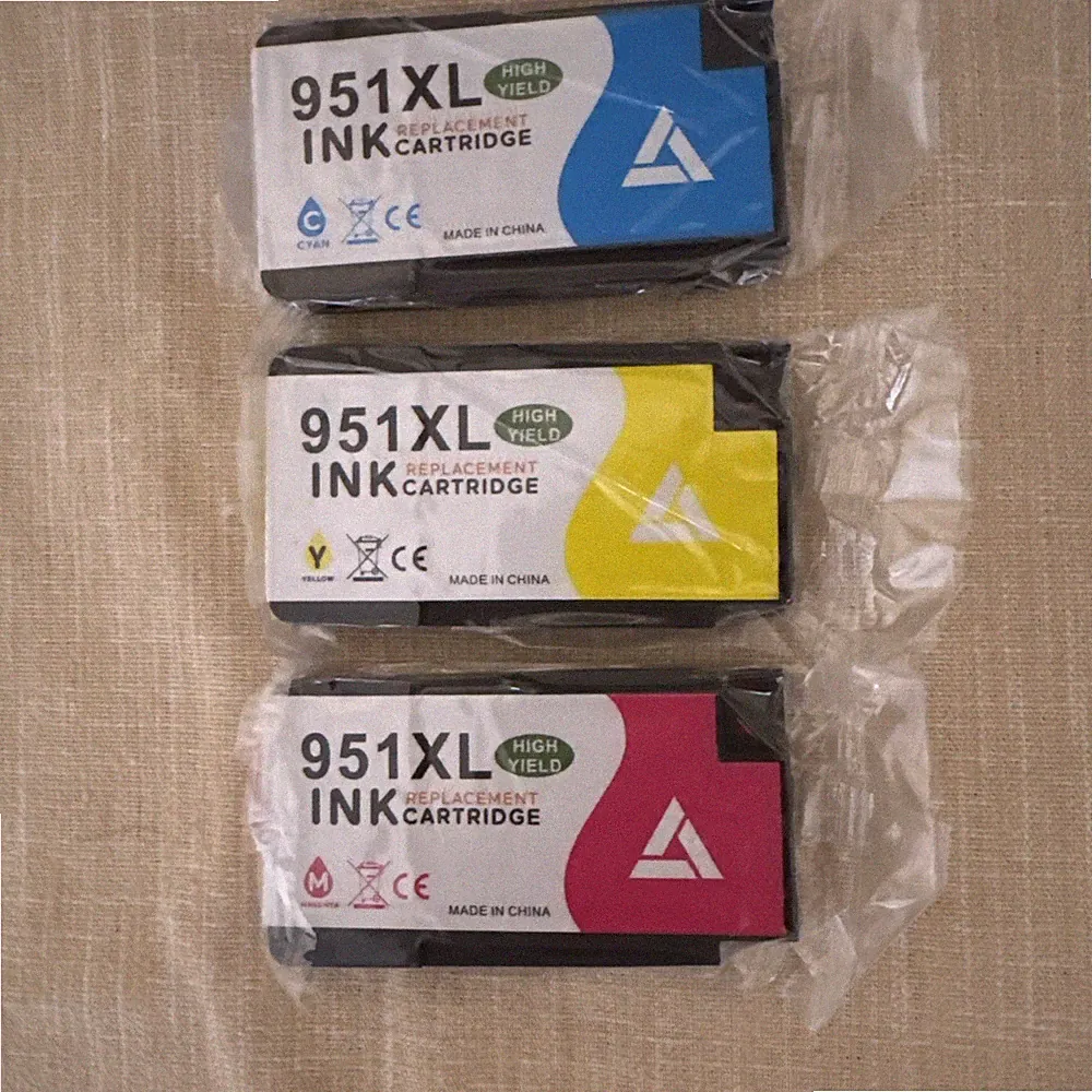 GPC Image Ink Cartridges for HP Printers – 3-Pack (Cyan, Magenta, Yellow) – NEW