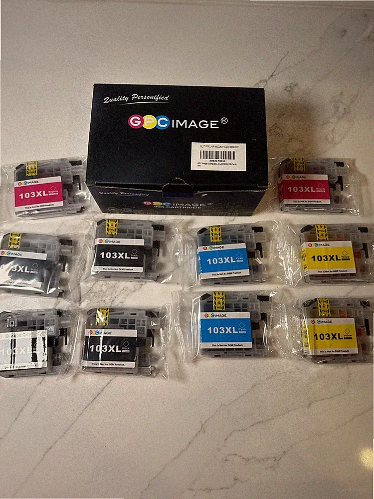 GPC Image LC103 XL Ink Cartridges 10 Pk Replacement For Brother 103 Expire 06/22