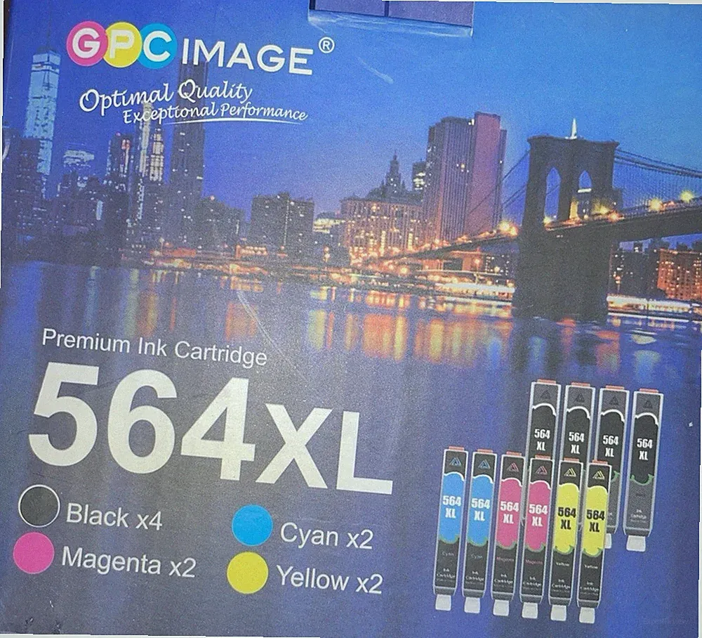 Lot 2 GPC Image 564XL Black Ink Cartridges High Yield Expire 11-28-2025