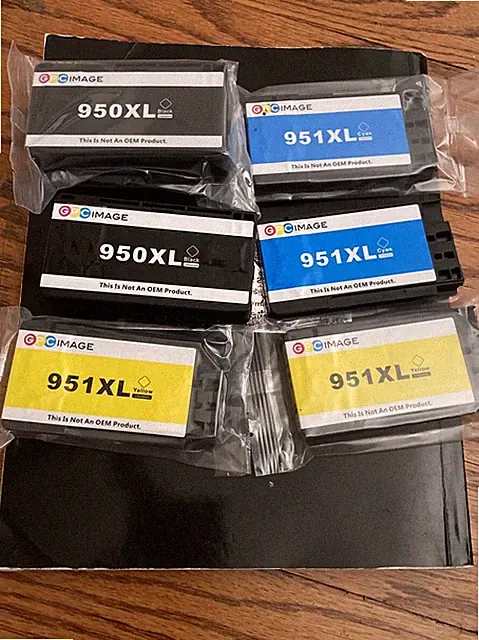 LOT OF 6 GPC IMAGE INK REPLACEMENT FOR HP 950XL 951XL USE W OFFICEJET / i2-1